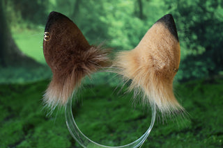 faux fur fluffy cat tail and ear splicing kitten tail plug and ear anime cosplay therian fox ear and tail wolf tail and ear dog puppy kemonomimi