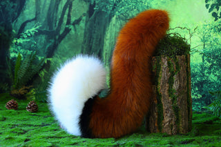 Realistic faux fur fox tail and ear set splicing wolf ear and tail anime cosplay therian cat ear and tail kitten kemonomimi halloween gifts