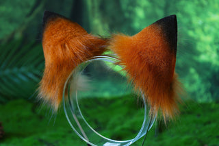 Realistic faux fur fox tail and ear set splicing wolf ear and tail anime cosplay therian cat ear and tail kitten kemonomimi halloween gifts