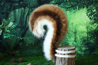 Realistic faux fur squirrel ear and tail Tamias tail and ear animal cosplay squirrel ear and tail furry squirrel kemonomimi Tamias therian