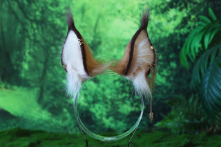 Realistic faux fur squirrel ear and tail Tamias tail and ear animal cosplay squirrel ear and tail furry squirrel kemonomimi Tamias therian