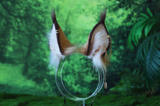 Realistic faux fur squirrel ear and tail Tamias tail and ear animal cosplay squirrel ear and tail furry squirrel kemonomimi Tamias therian