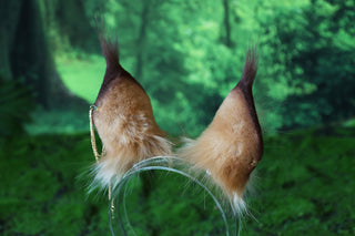 Realistic faux fur squirrel ear and tail Tamias tail and ear animal cosplay squirrel ear and tail furry squirrel kemonomimi Tamias therian