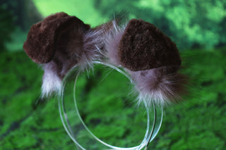 Faux fur shepherd dog tail and ear set brown Shiba Inu dog ear and tail anime cosplay therian puppy ear tail butt plug puppy girl kemonomimi puppy boy