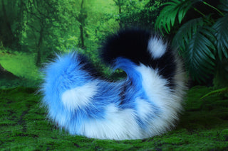 Faux fur blue Splicing shepherd dog tail and ear Shiba Inu dog ear and tail anime cosplay therian puppy ear tail puppy girl kemonomimi puppy boy
