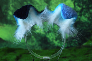 Faux fur blue Splicing shepherd dog tail and ear Shiba Inu dog ear and tail anime cosplay therian puppy ear tail puppy girl kemonomimi puppy boy