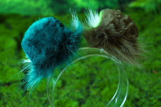 Faux fur shepherd dog tail and ear green white splicing shiba Inu dog ear and tail butt plug anime cosplay therian puppy ear and tail puppy girl kemonomimi