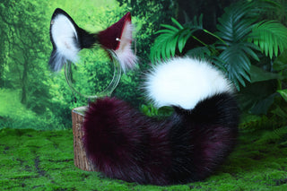 Faux fur puppy ears and tail shepherd dog tail plug and ear set shiba Inu dog ear and tail anime cosplay therian puppy girl kemonomimi puppy boy
