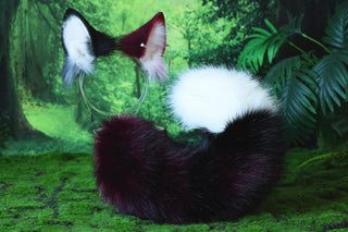 Faux fur puppy ears and tail shepherd dog tail plug and ear set shiba Inu dog ear and tail anime cosplay therian puppy girl kemonomimi puppy boy