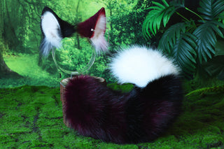 Faux fur puppy ears and tail shepherd dog tail plug and ear set shiba Inu dog ear and tail anime cosplay therian puppy girl kemonomimi puppy boy