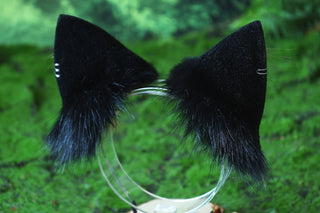 Faux fur wolf ear and tail alsatian wolf dog cosplay german shepherd dog tail and ear shiba Inu dog ears and tail therian puppy kemonomimi