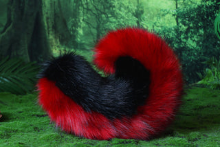 Black red shepherd dog tail and ear set Shiba Inu dog ear and tail animal cosplay petplay puppy ear and tail plug set kemonomimi puppy therian