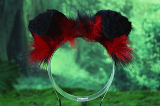 Black red shepherd dog tail and ear set Shiba Inu dog ear and tail animal cosplay petplay puppy ear and tail plug set kemonomimi puppy therian