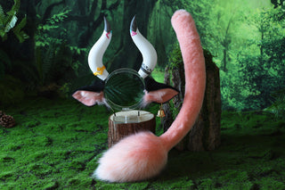 Varesa Genshin Impact Cosplay Ear And Tail Pink Genshin Impact Varesa Cosplay Costume Ears And Tail Anime Girl Cow Ear And Tail Kemonomimi