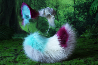 Faux fur shepherd dog tail and ear set Shiba Inu dog ear and tail plug anime cosplay therian puppy ear tail puppy kemonomimi furry puppy girl