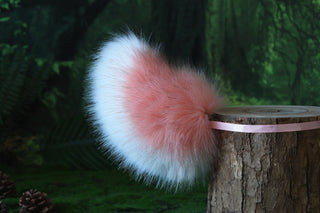Pink white bunny ear and tail plug set bendable faux fur bunny ear cosplay rabbit ear and tail neko ear petplay ear bunny play anime cosplay