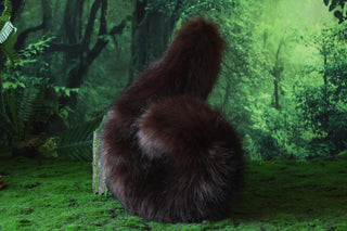 Brown puppy ear and tail butt plug puppy kemonomimi faux fur shepherd dog tail and ear Shiba Inu dog ear and tail set animal cosplay puppy play