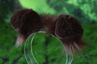 Brown puppy ear and tail butt plug puppy kemonomimi faux fur shepherd dog tail and ear Shiba Inu dog ear and tail set animal cosplay puppy play