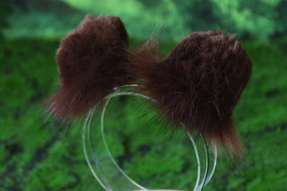 Brown puppy ear and tail butt plug puppy kemonomimi faux fur shepherd dog tail and ear Shiba Inu dog ear and tail set animal cosplay puppy play