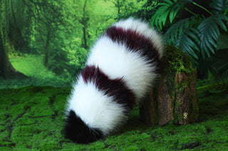 Faux fur handmade raccoon ears and tail kemonomimi red panda ear and tail anime cosplay cute bear panda ear and tail therian halloween gift