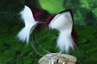 Faux fur handmade raccoon ears and tail kemonomimi red panda ear and tail anime cosplay cute bear panda ear and tail therian halloween gift