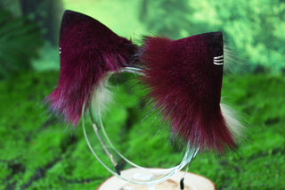 Faux fur handmade raccoon ears and tail kemonomimi red panda ear and tail anime cosplay cute bear panda ear and tail therian halloween gift