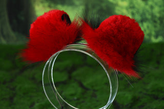 Red black shepherd dog tail and ear set Shiba Inu dog ear and tail animal cosplay petplay puppy ear and tail plug set kemonomimi puppy therian