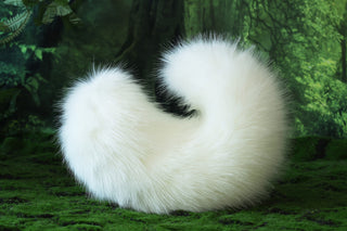 White shepherd dog tail and ear set faux fur shiba Inu dog ear and tail anime cosplay therian puppy ear and tail butt plug puppy girl kemonomimi