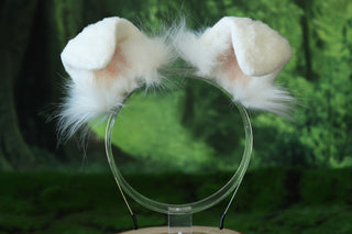 White shepherd dog tail and ear set faux fur shiba Inu dog ear and tail anime cosplay therian puppy ear and tail butt plug puppy girl kemonomimi