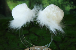White shepherd dog tail and ear set faux fur shiba Inu dog ear and tail anime cosplay therian puppy ear and tail butt plug puppy girl kemonomimi