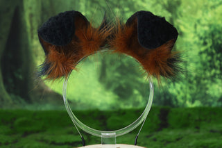 Black brown shepherd dog tail and ear set faux fur shiba Inu dog ear and tail anime cosplay therian puppy ear and tail butt plug puppy girl kemonomimi