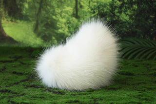faux fur white sheep ear and tail butt plug therian goat tail and ear anime cosplay goat petplay furry sheep kemonomimi goat girl sheep fursuit gear
