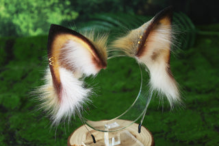 Faux fur fox ear and tail butt plug wolf tail and ear cat tail and ear kitten ear and tail anime cosplay fox kemonomimi wolf therian petplay