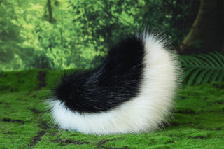 Black white faux fur deer costume ears and tail deer kemonomimi deer cosplay deer ears with horns therian anime cosplay christmas gift birthday deer tail butt plug