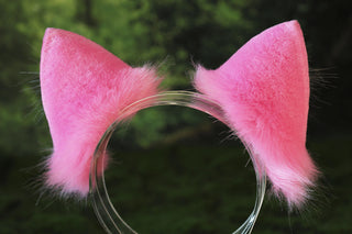 Raora panthera cosplay faux fur beeg cat ear and tail role play bengal cat ear and tail therian leopard cat kemonomimi halloween gift