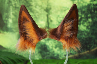 Faux fur shepherd dog tail and ear set brown Shiba Inu dog ear and tail anime cosplay therian puppy ear tail butt plug puppy girl kemonomimi gear