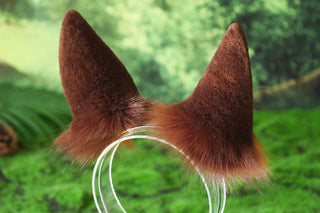 Faux fur shepherd dog tail and ear set brown Shiba Inu dog ear and tail anime cosplay therian puppy ear tail butt plug puppy girl kemonomimi gear
