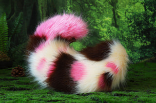 Faux fur calico shepherd dog tail and ear Splicing Shiba Inu dog ear and tail butt plug puppy ear and tail dog kemonomimi puppy therian anime cosplay