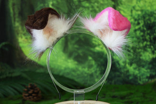 Faux fur calico shepherd dog tail and ear Splicing Shiba Inu dog ear and tail butt plug puppy ear and tail dog kemonomimi puppy therian anime cosplay