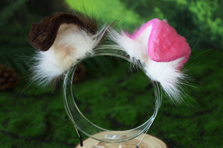 Faux fur calico shepherd dog tail and ear Splicing Shiba Inu dog ear and tail butt plug puppy ear and tail dog kemonomimi puppy therian anime cosplay
