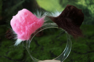 Faux fur calico shepherd dog tail and ear Splicing Shiba Inu dog ear and tail butt plug puppy ear and tail dog kemonomimi puppy therian anime cosplay