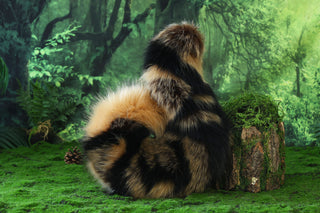 Calico Shepherd dog tail and ear brown faux fur Splicing Shiba Inu dog ear and tail butt plug puppy ear and tail dog kemonomimi anime cosplay therian
