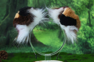 Calico Shepherd dog tail and ear brown faux fur Splicing Shiba Inu dog ear and tail butt plug puppy ear and tail dog kemonomimi anime cosplay therian