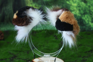 Calico Shepherd dog tail and ear brown faux fur Splicing Shiba Inu dog ear and tail butt plug puppy ear and tail dog kemonomimi anime cosplay therian