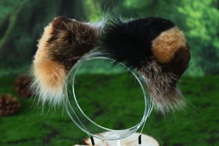 Calico Shepherd dog tail and ear brown faux fur Splicing Shiba Inu dog ear and tail butt plug puppy ear and tail dog kemonomimi anime cosplay therian