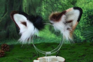 Calico Shepherd dog tail and ear brown faux fur Splicing Shiba Inu dog ear and tail butt plug puppy ear and tail dog kemonomimi anime cosplay therian
