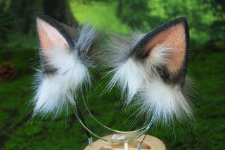 Cheshire cat ear and tail butt plug tug tail - Alice In Wonderland turquoise stripes cheshire cat tail and ear cheshire cat cosplay therian kitten kemonomimi