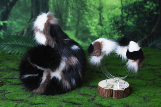 Calico Shepherd dog tail and ear faux fur Splicing Shiba Inu dog ear and tail butt plug anime cosplay kemonomimi puppy ear and tail dog therian furry