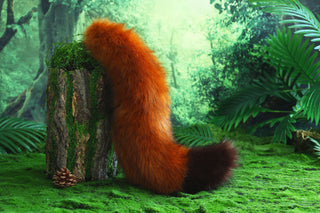 Faux fur red fox ear and tail butt plug wolf tail and ear cat tail and ear kitten ear and tail anime cosplay fox kemonomimi wolf therian petplay