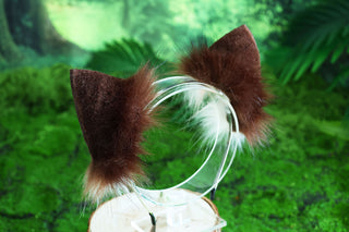 Faux fur red fox ear and tail butt plug wolf tail and ear cat tail and ear kitten ear and tail anime cosplay fox kemonomimi wolf therian petplay